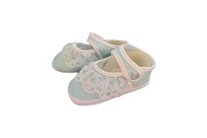 Junior Joy Babyschoenen Newborn Kant Meisjes Lichtblauw/wit