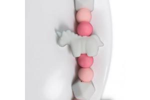 Speenkoord Unicorn wit roze