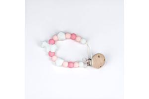Speenkoord Unicorn wit roze