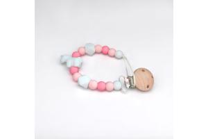 Speenkoord Unicorn wit roze