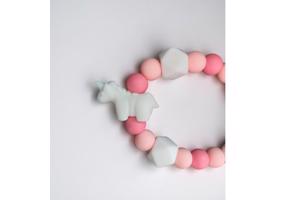 Speenkoord Unicorn wit roze