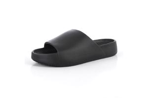 Slippers effen zwart 44