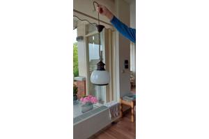Hanglamp   Als nieuw  met koperen rand en schakelketting
