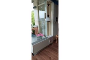 Hanglamp   Als nieuw  met koperen rand en schakelketting