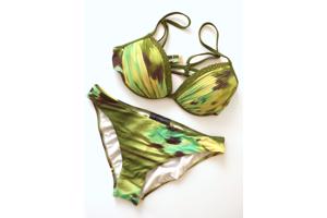 Bikini met dierenprint, maat 36 cup C, Kaki (nieuw)