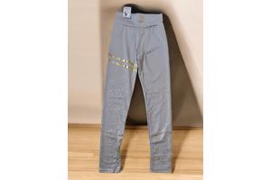 Holala stretchy legging grijs goud glitter S/M