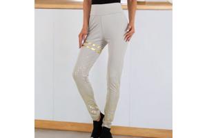 Holala stretchy legging grijs goud glitter S/M