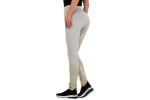 Holala stretchy legging grijs goud glitter S/M