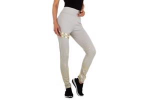 Holala stretchy legging grijs goud glitter S/M