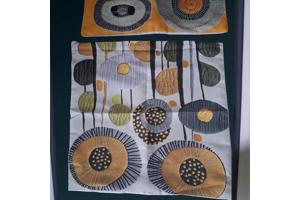 Set van 4 kussenhoezen mosterdgeel groen 40x40cm