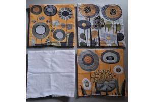 Set van 4 kussenhoezen mosterdgeel groen 40x40cm