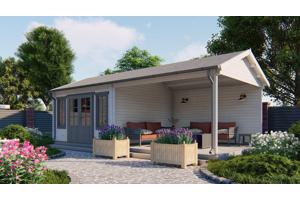 Blokhut - Tuinhuis Kwaspa | 44 mm | vuren onbehandeld