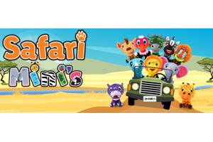 Lidl safari mini&#x2019;s 3 knuffels neushoorn leeuw  olifant