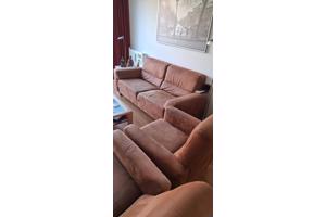 Bankstel 3 zits  2 fauteuils met relax stand