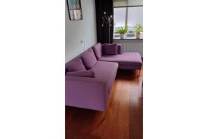 Leuke paarse bank met chaise longue, 2.54 breed