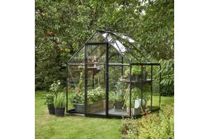 Tuinkas Qube 66, zwart gecoat