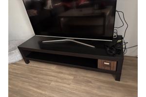 Tv meubel  (laag, donkerbruin/zwart)