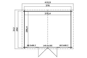Blokhut Dallas 376x292 Onbehandeld vuren