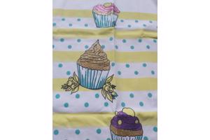 Glo-Story cupcakes t-shirt geel 128