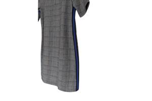 SoSoire jurk geruit grijs blauw M