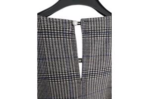 SoSoire jurk geruit grijs blauw M