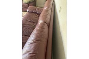 rood leren 3 zits bank