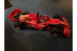 Racewagen (chinese Lego) met boekje en afstandsbediening