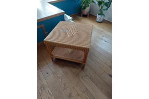 Salontafel (riet) 70x70 cm, gebruikt