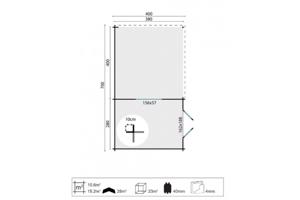 Blokhut - Tuinhuis Anton | 40 mm | vuren onbehandeld