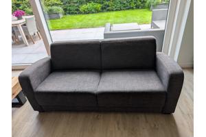 Bank set (antraciet / grijs stof) 3 zits en 2 zits