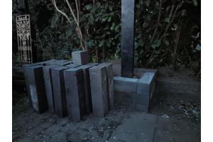 Stapelblokken tuin grijs 15x15x60 cm