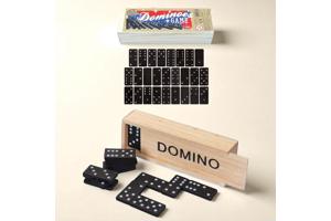 Klassieke Domino spel in houten doos bordspel