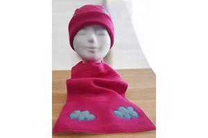 Winter fleece set kinderen roze one size