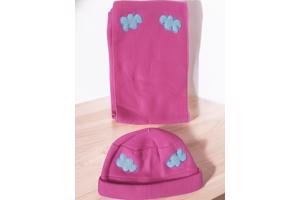 Winter fleece set kinderen roze one size