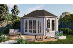 Blokhut - Tuinhuis Gudrun | 44 mm | vuren onbehandeld