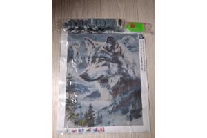 nr 79 Diamond Painting winter wolf 50x40cm (rond)
