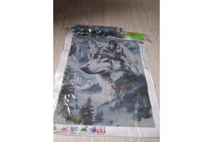 nr 79 Diamond Painting winter wolf 50x40cm (rond)