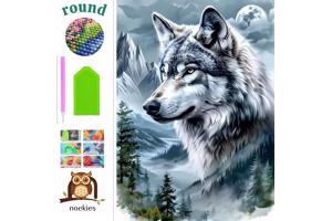 nr 79 Diamond Painting winter wolf 50x40cm (rond)