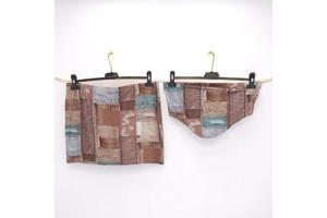 2 delig setje bandeau top + rok L