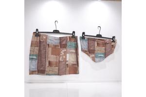 2 delig setje bandeau top + rok L
