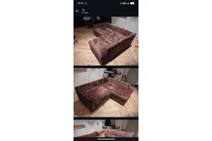 Bruine bank polyester fluweel