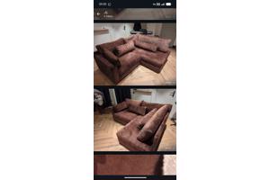 Bruine bank polyester fluweel