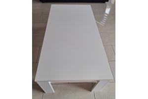 Eettafel met 6 stoelen en salontafel