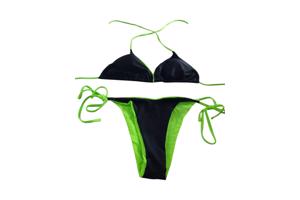 Bikini neon groen zwart L