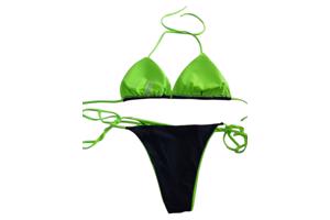 Bikini neon groen zwart L