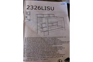 Stapelbed met opbergruimte (LET OP - een aantal planken zijn beschadigd, twee zijn kapot)