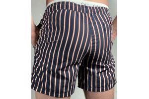 Zwembroek America Today gestreept rood/blauw