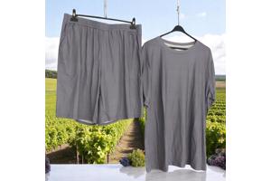 2 delig heren zomer set grijs XXXL