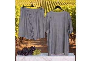 2 delig heren zomer set grijs XXXL