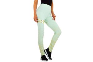 Holala stretchy legging mintgroen goud glitter L/XL